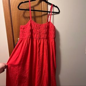 red maxi sundress summer dress